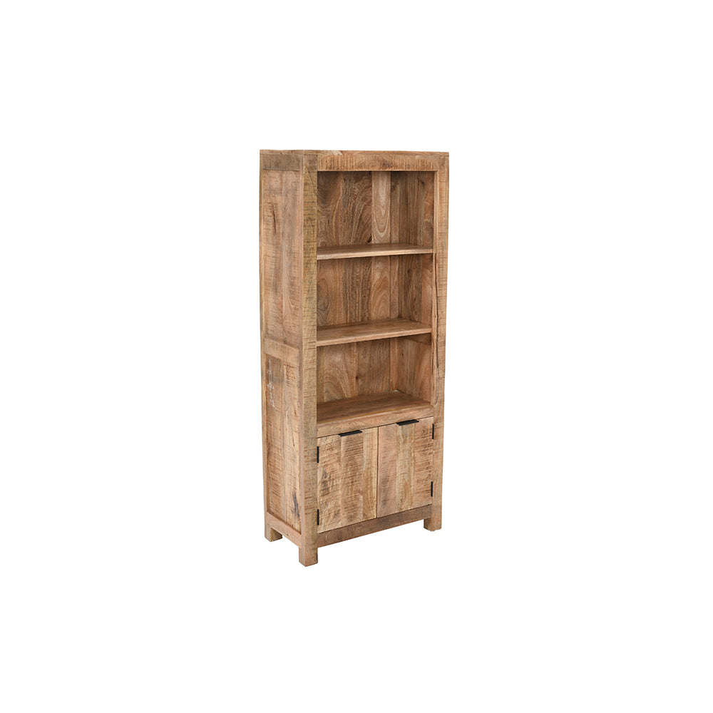 Rough Swan Timber Bookcase With Doors