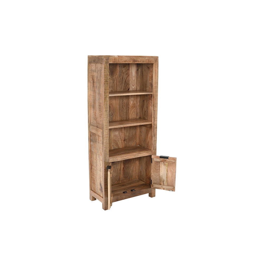 Rough Swan Timber Bookcase With Doors