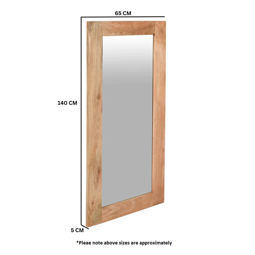 Rough Swan Timber Frame Mirror Extra Long