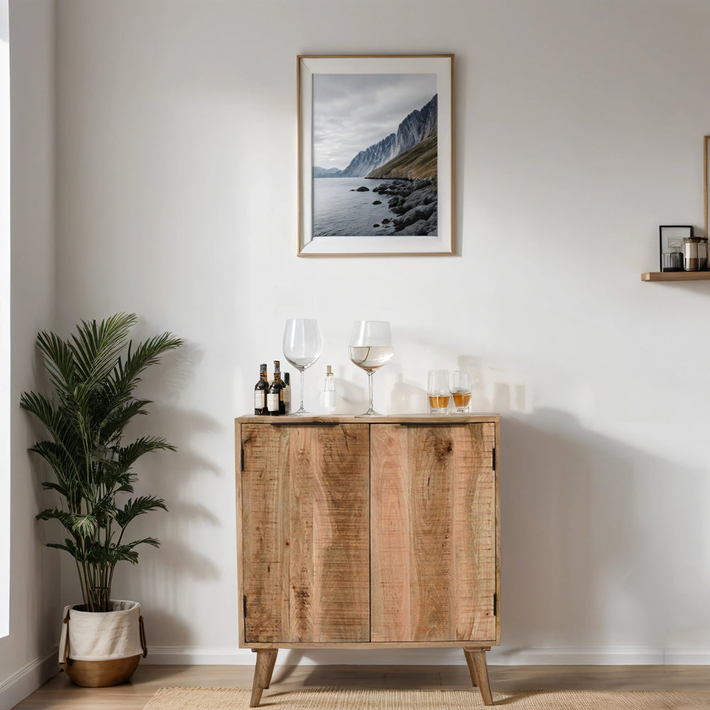 Rough Swan Timber Bar Cabinet Sideboard