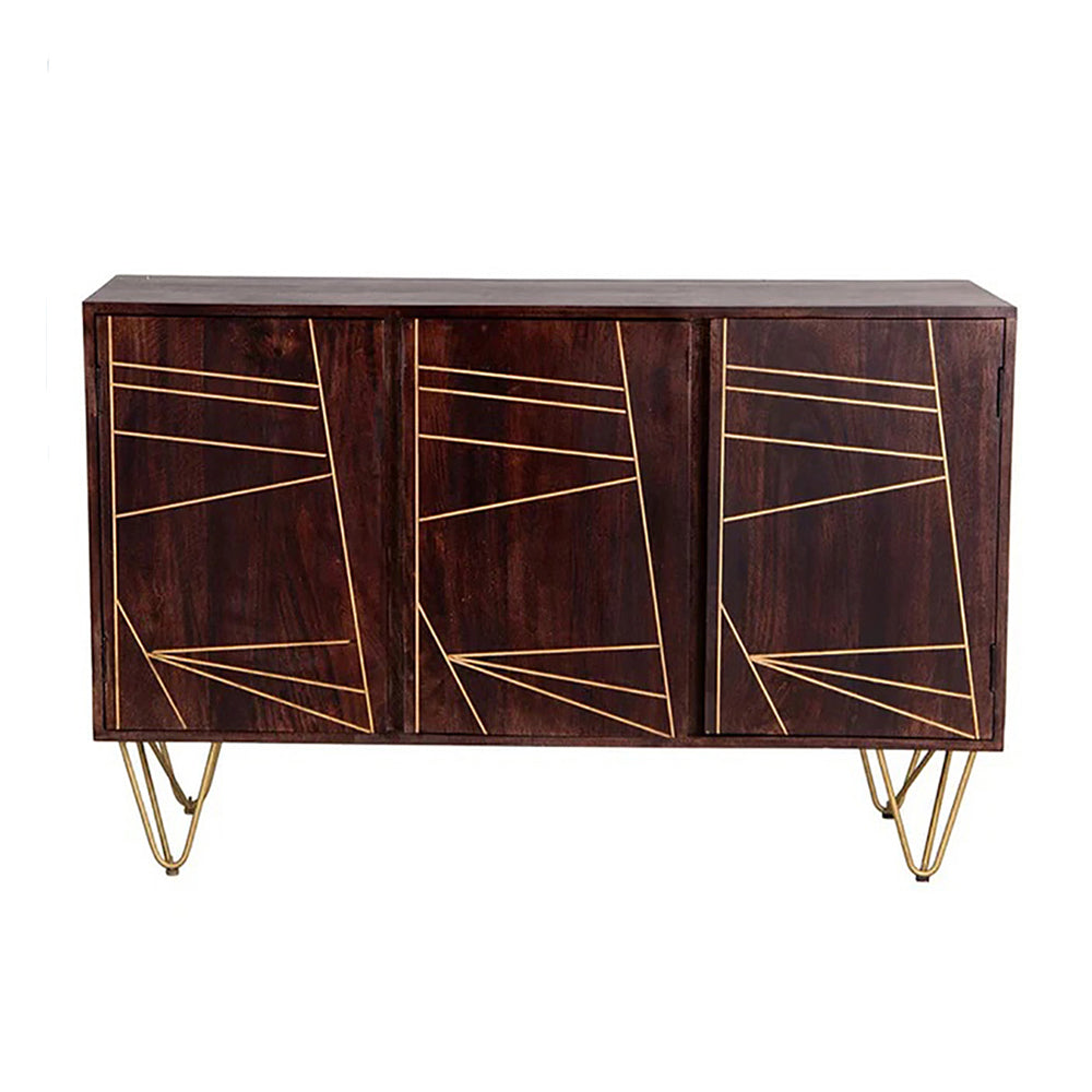 Boston Dark Gold Large Sideboard 3 Door
