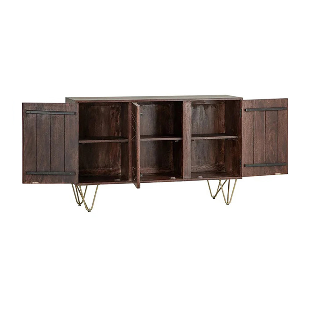 Boston Dark Gold Large Sideboard 3 Door