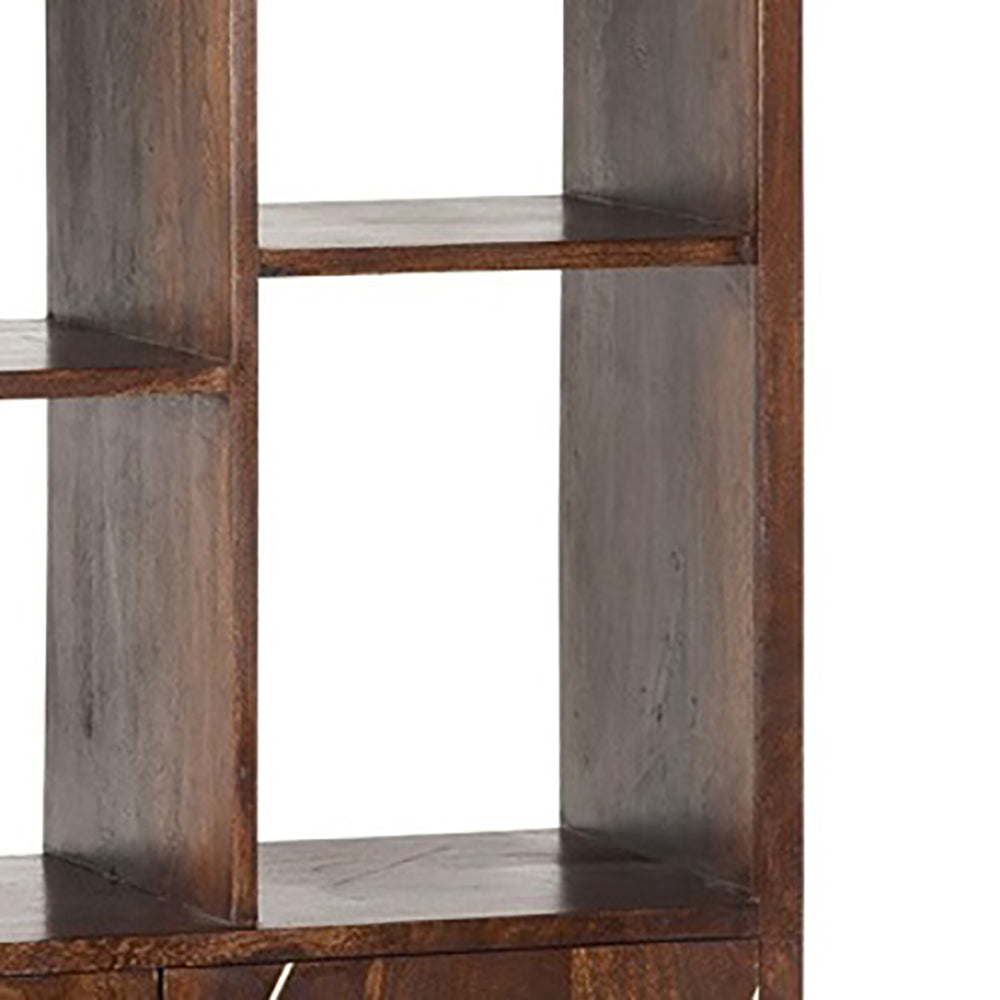 Boston Dark Gold Large Bookcase 2 Door