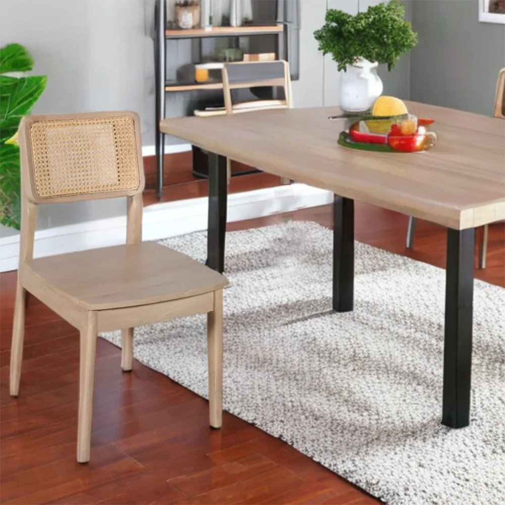Franch Collection Cane Dining Table With 6 Seater Chair