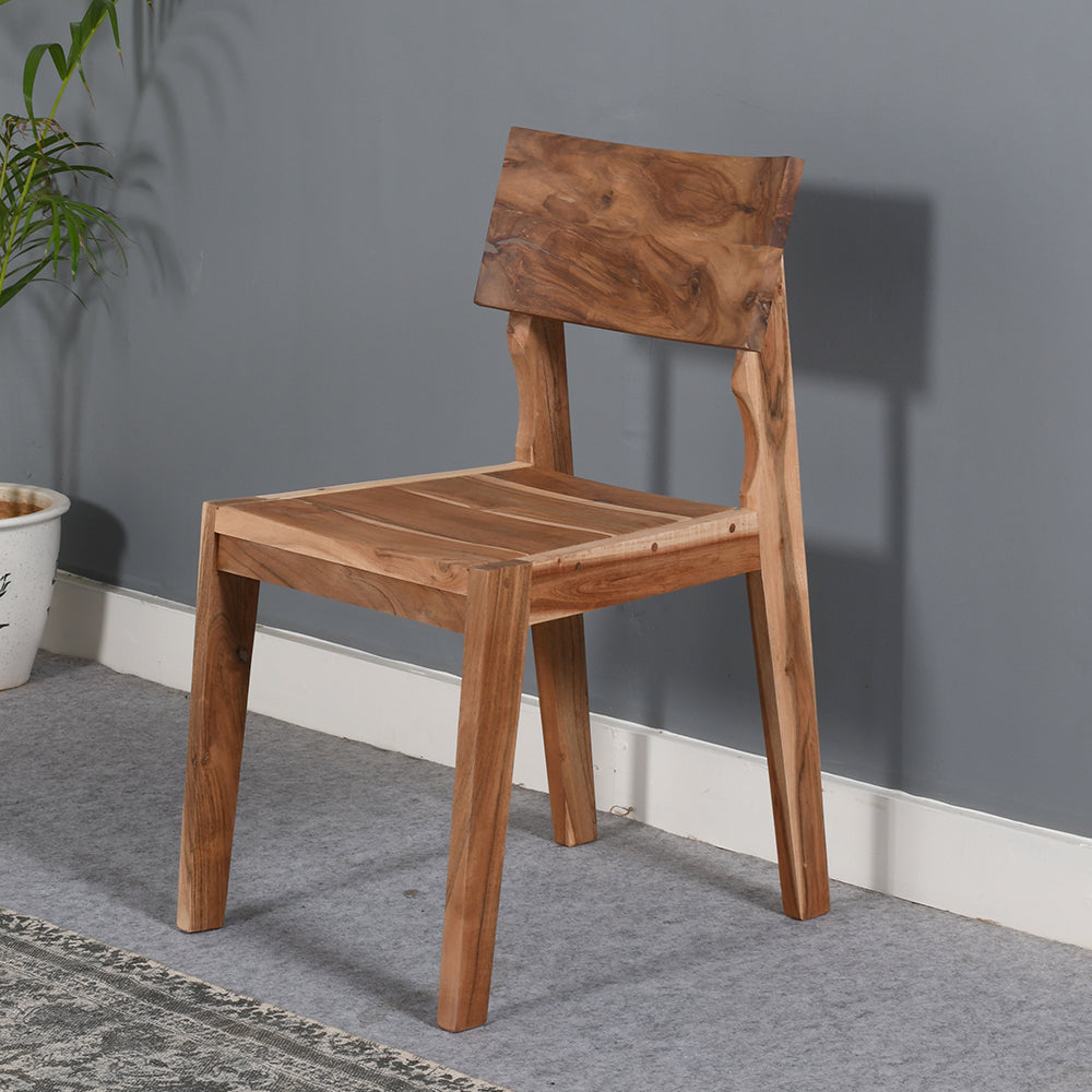 Live Edge Live Style Dining Table With 6 Seater Chair