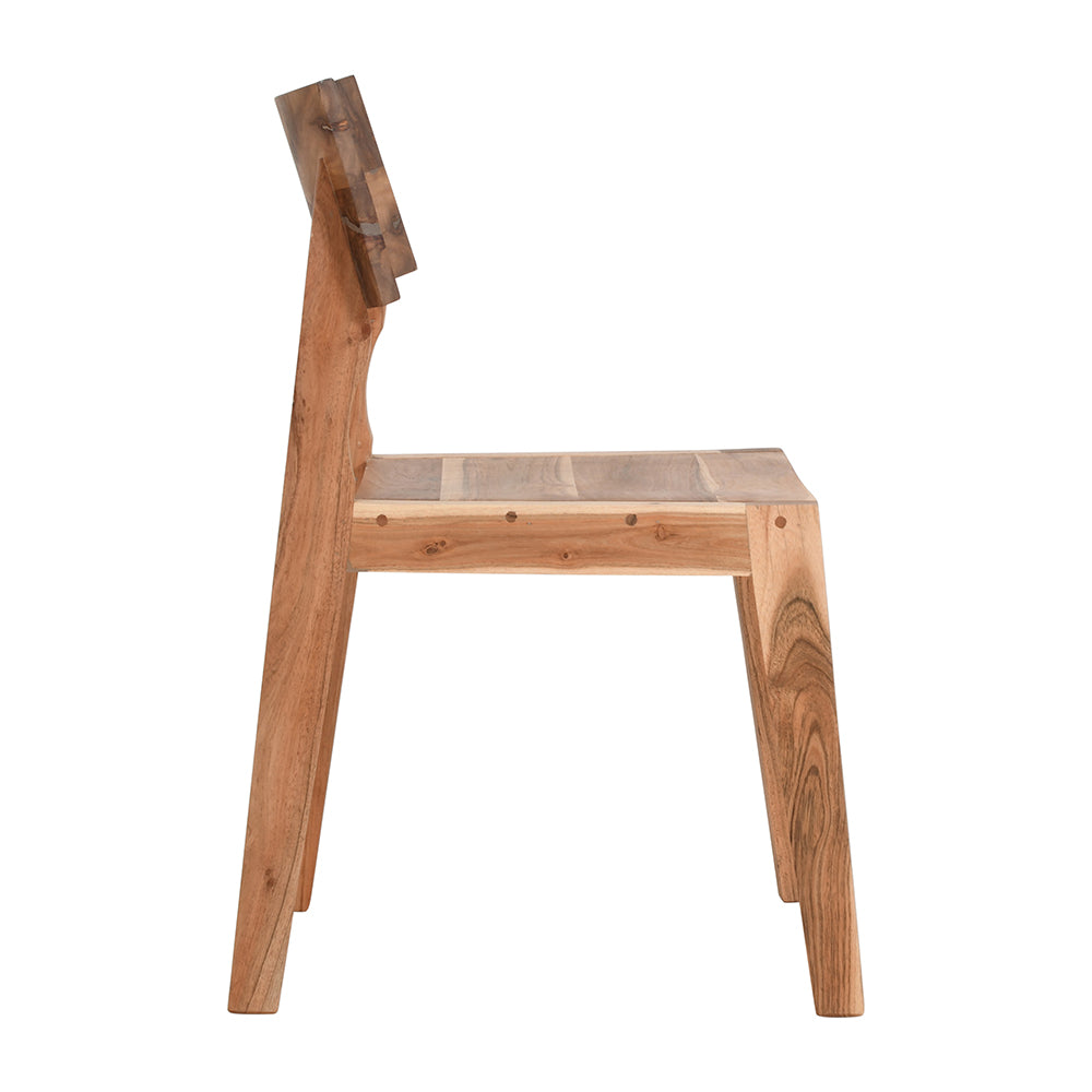 Live Edge Live Style Dining Table With 6 Seater Chair