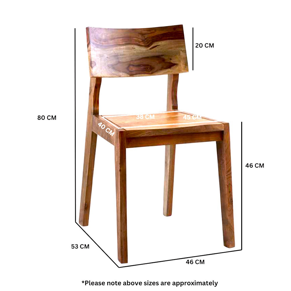 Live Edge Live Style Dining Table With 6 Seater Chair