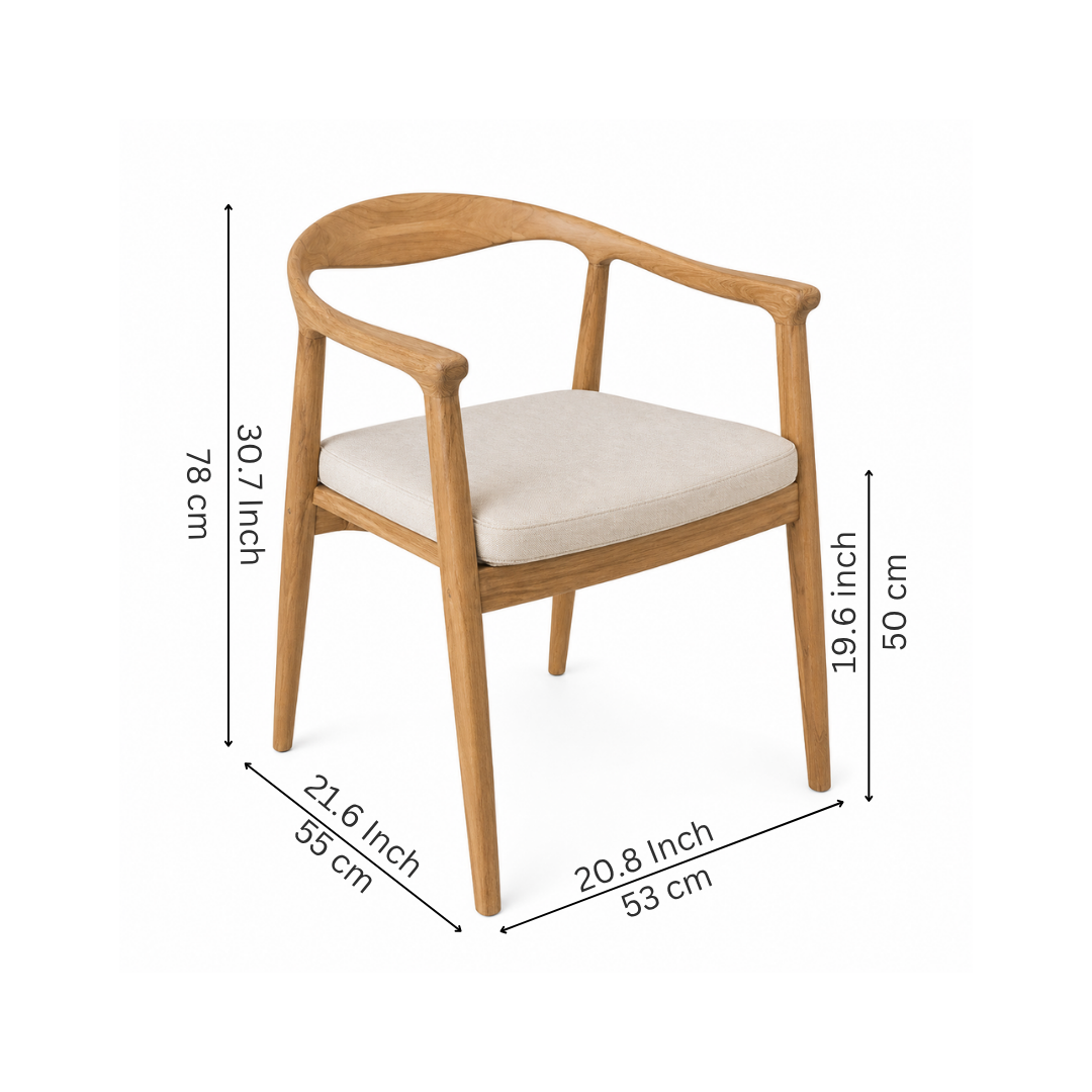 Scandi Oak Wishbone Armchair