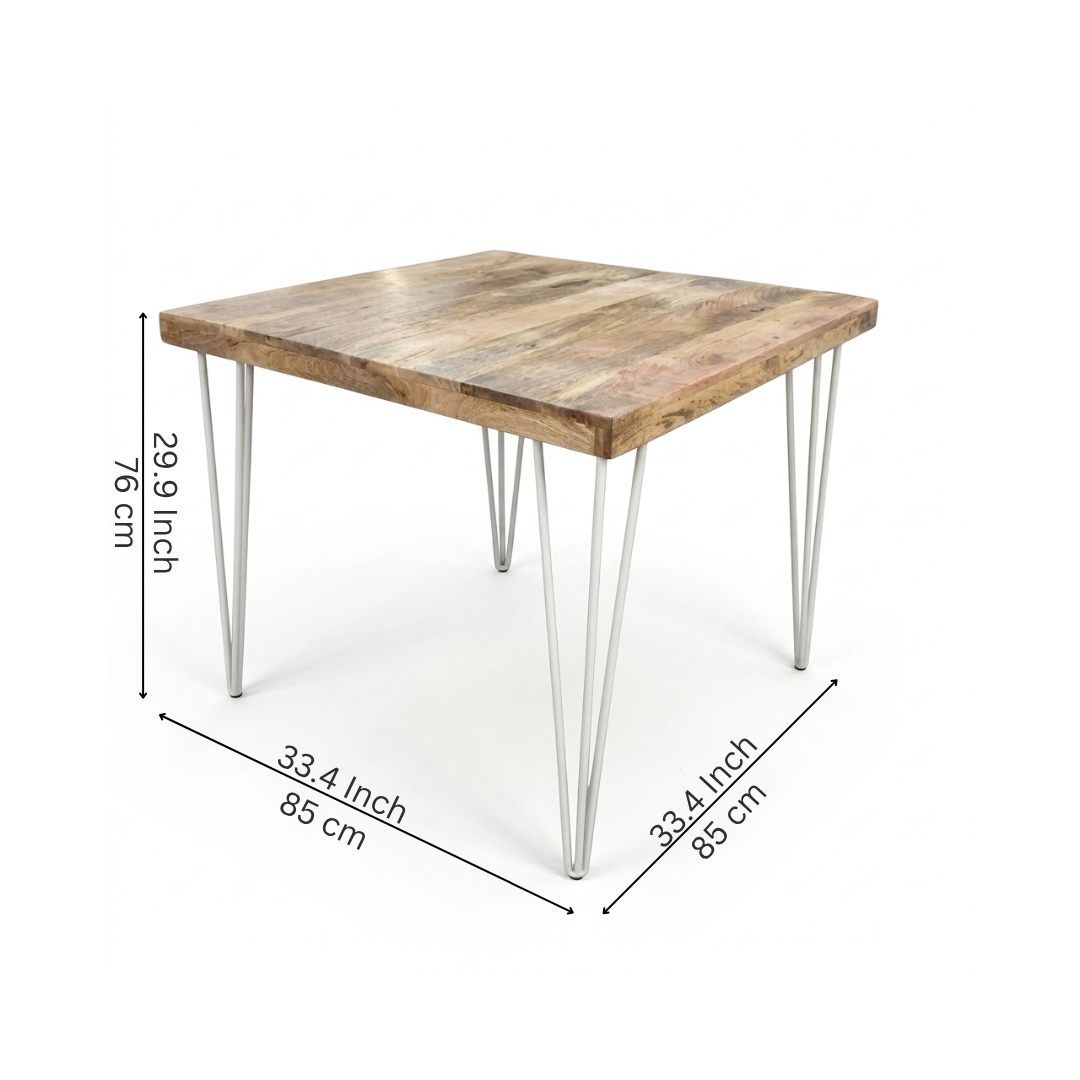 Rustic Live Edge Café Table with Star Base