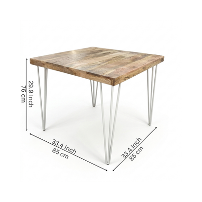 Rustic Live Edge Café Table with Star Base