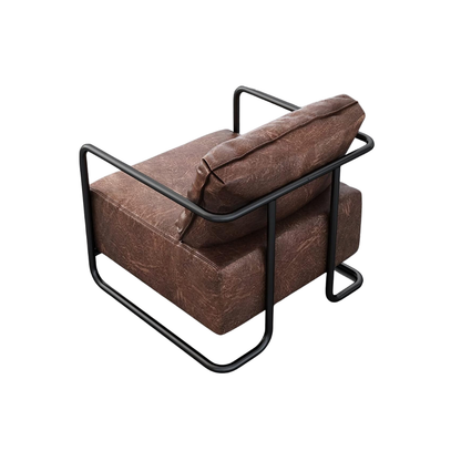 Rowan Industrial Vegan Leather Accent Chair