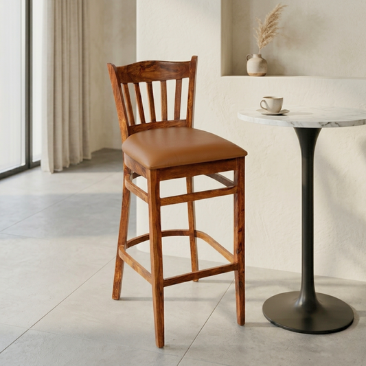 Solid Mango wood bar high chair