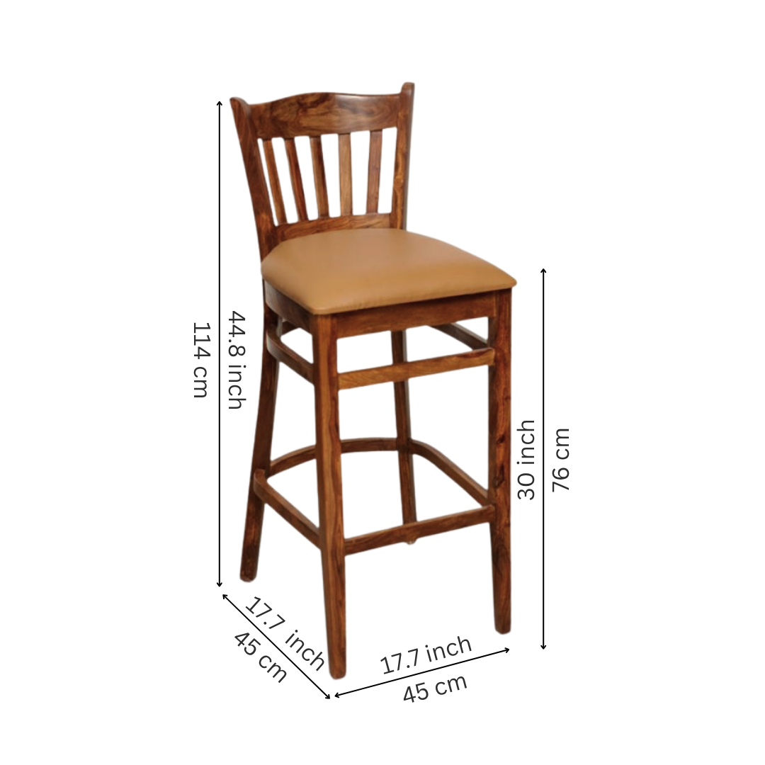 Solid Mango wood bar high chair