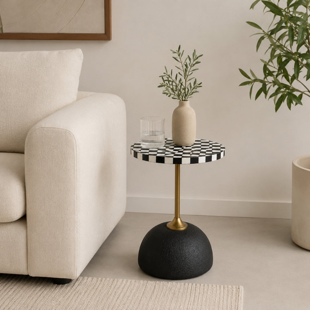 Geometric Accent Side Table