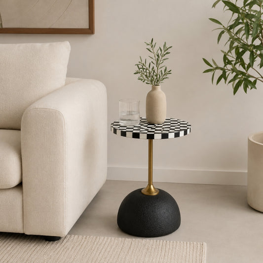 Geometric Accent Side Table