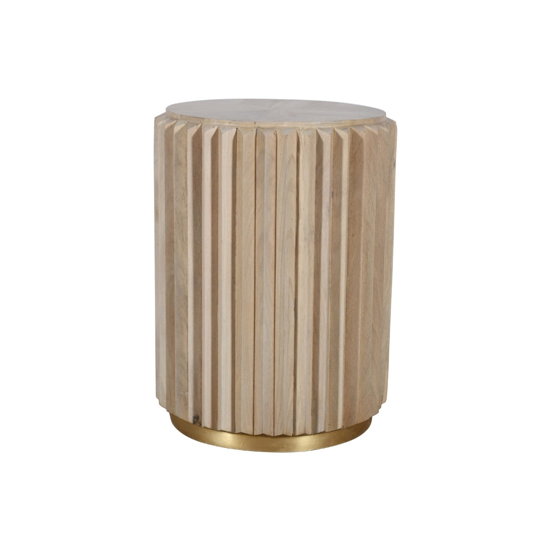 Fluted Round Side Table