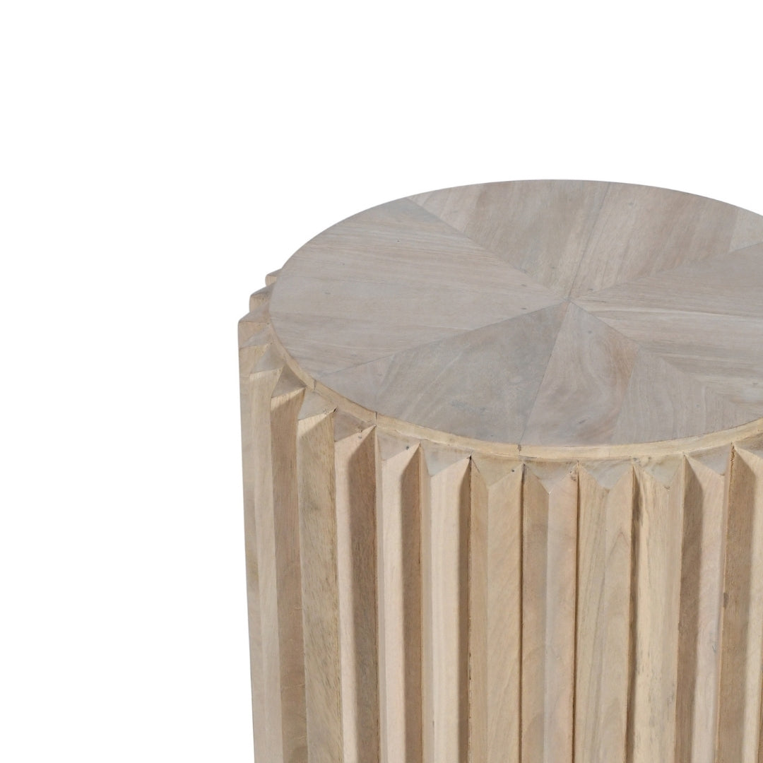 Fluted Round Side Table