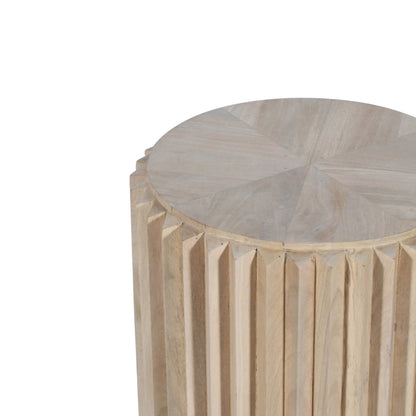 Fluted Round Side Table