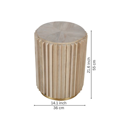 Fluted Round Side Table