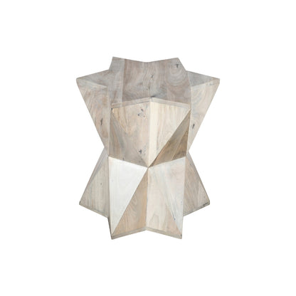 Geometric Pedestal Side Table
