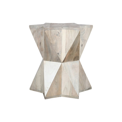 Geometric Pedestal Side Table