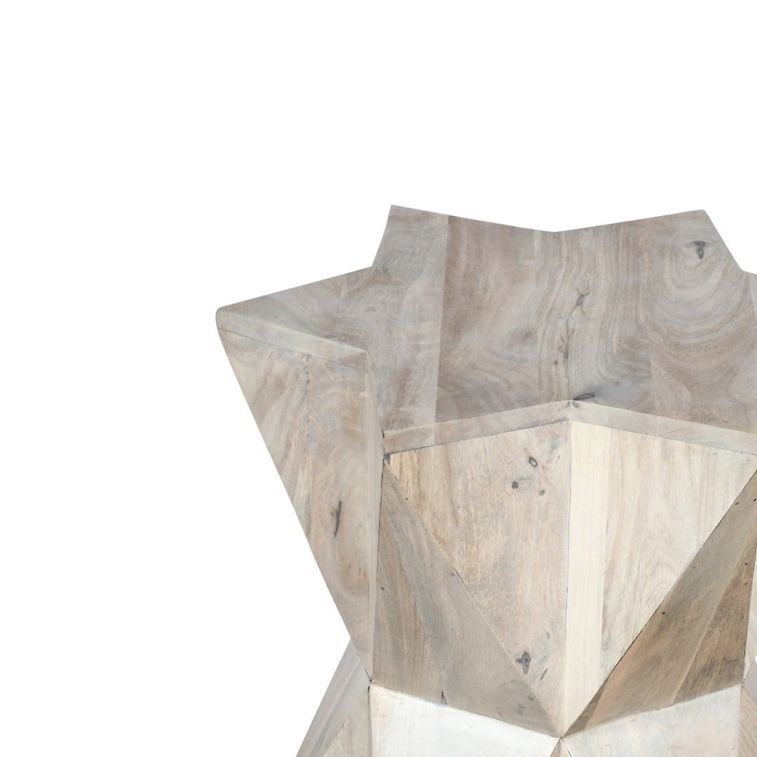 Geometric Pedestal Side Table