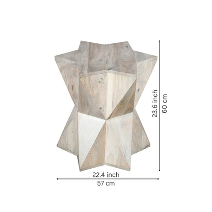 Geometric Pedestal Side Table