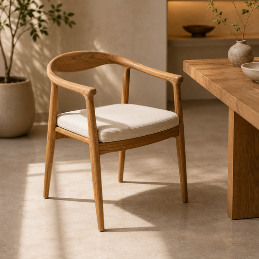 Scandi Oak Wishbone Armchair