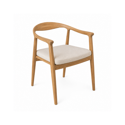 Scandi Oak Wishbone Armchair