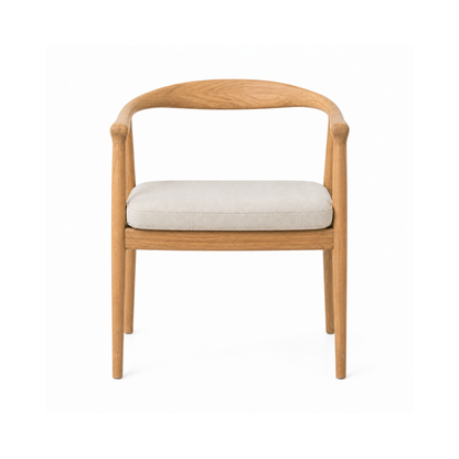 Scandi Oak Wishbone Armchair