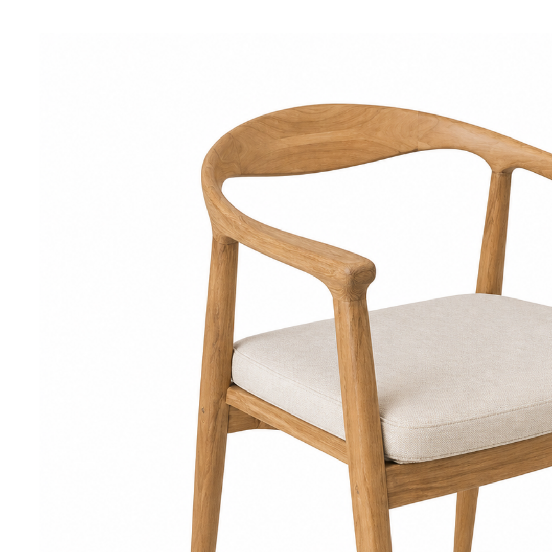 Scandi Oak Wishbone Armchair