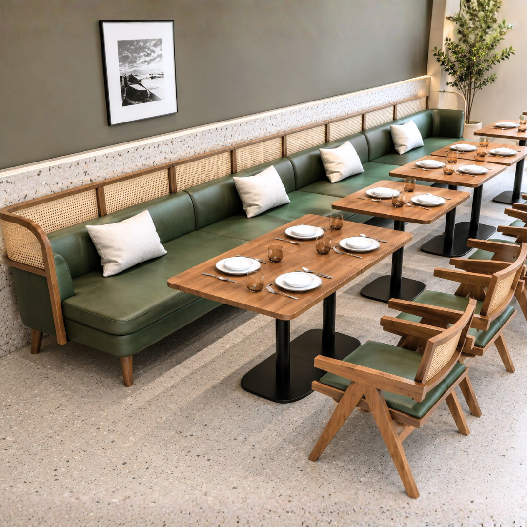 Rectangular Light Oak Café Table