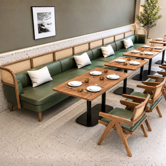 Rectangular Light Oak Café Table
