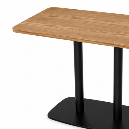 Rectangular Light Oak Café Table