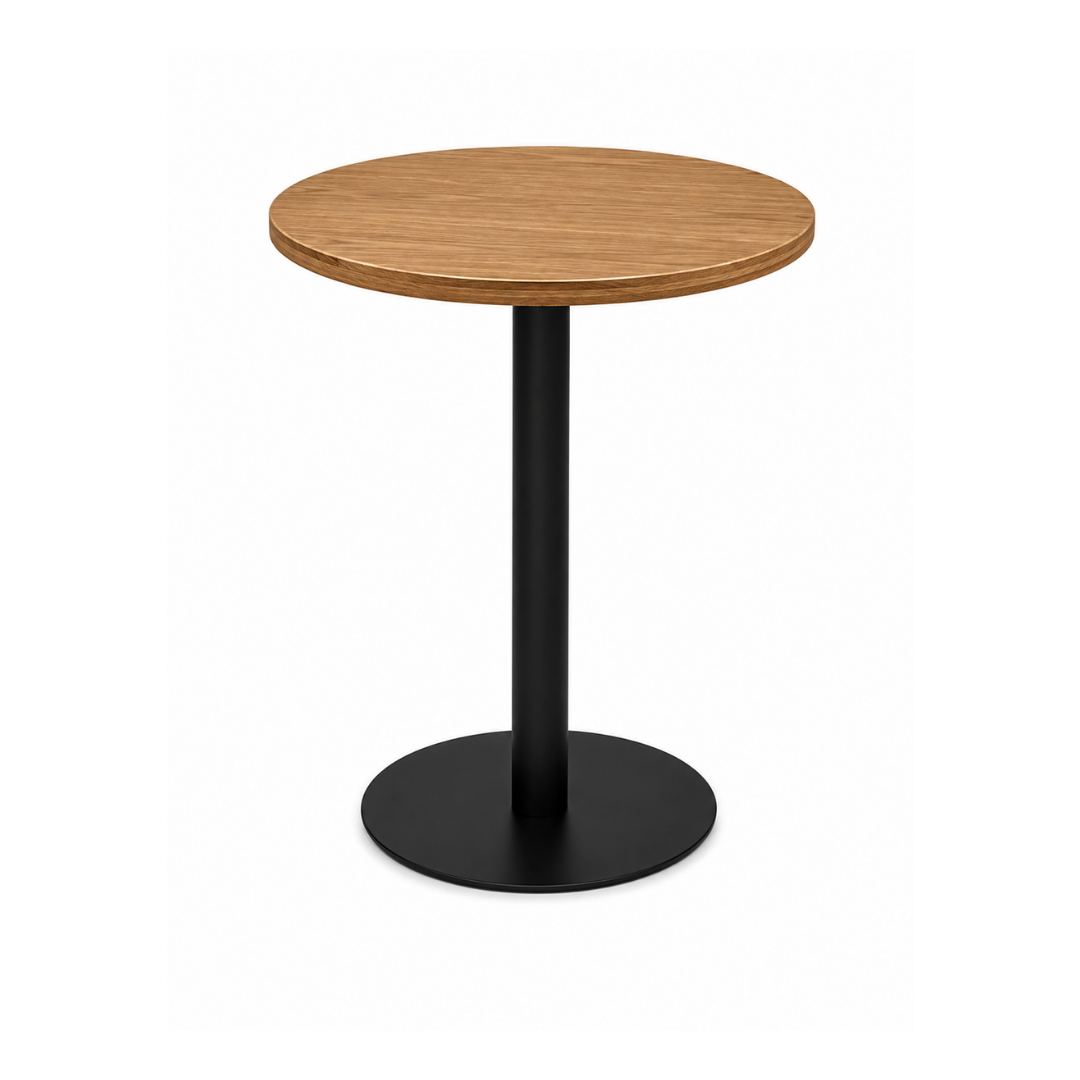 Round Light Oak Café Table