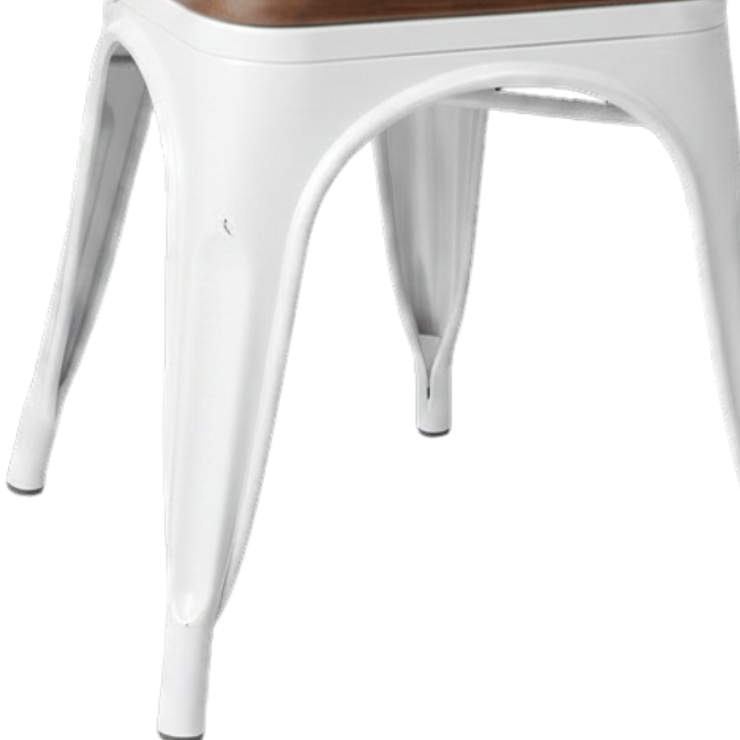 Metal Dining Chairs with Wood Seat