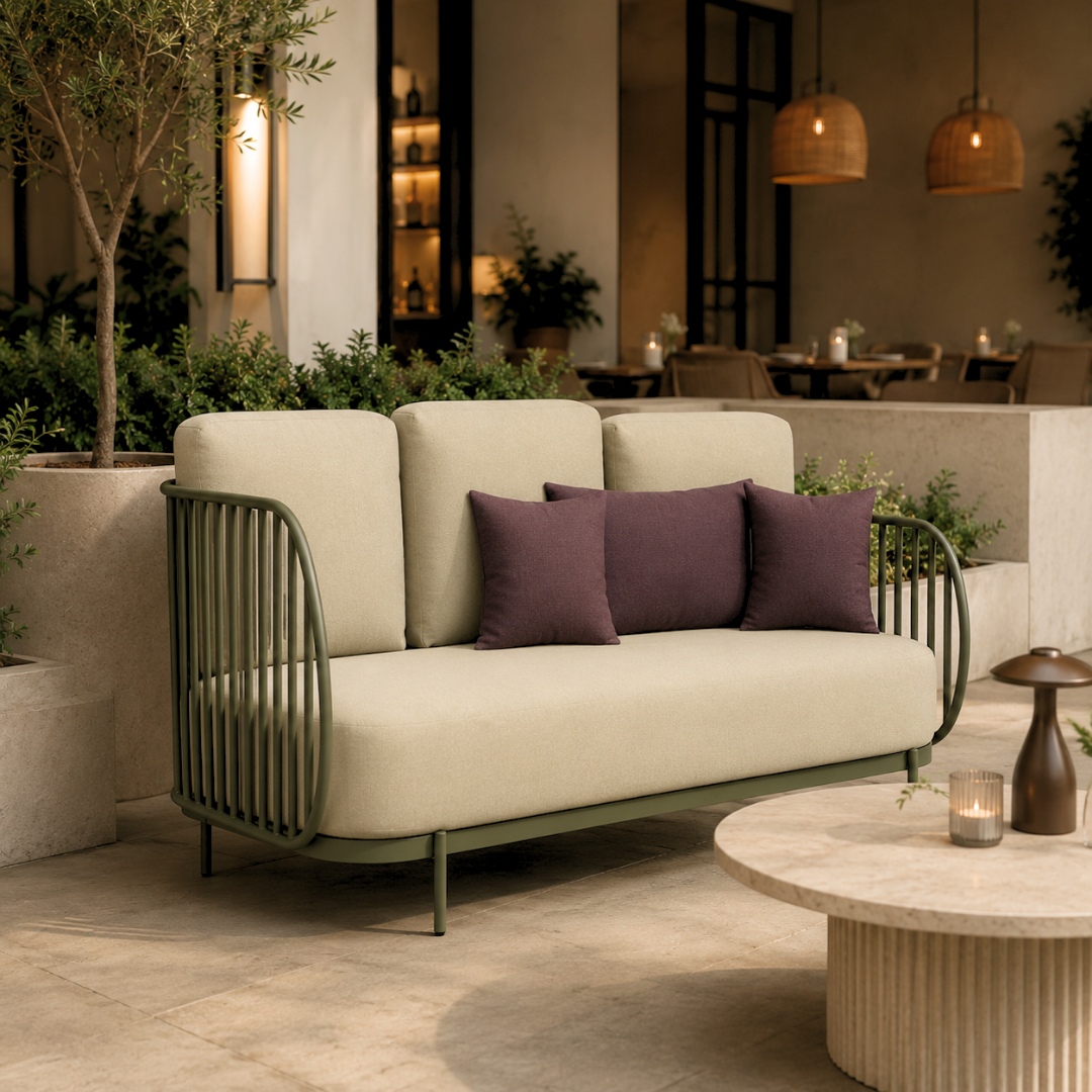 Eden Modern Outdoor 3-Seater Sofa
