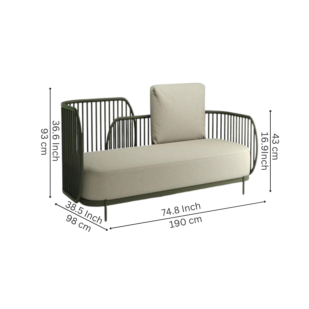 Eden Modern Outdoor 3-Seater Sofa