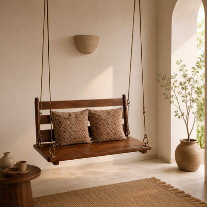 Traditional Wooden Jhula Swing