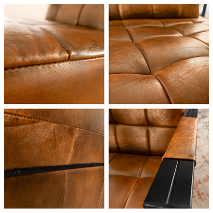 Hudson Tufted Vegan Leather Accent Chair