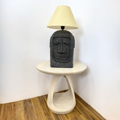 Modern Artistic Face Table Lamp with Fabric Shade