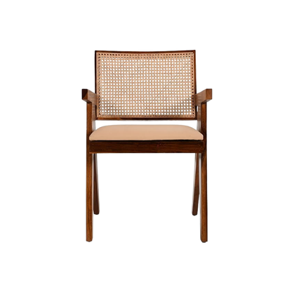 Mango Wood Cane Arm Chair