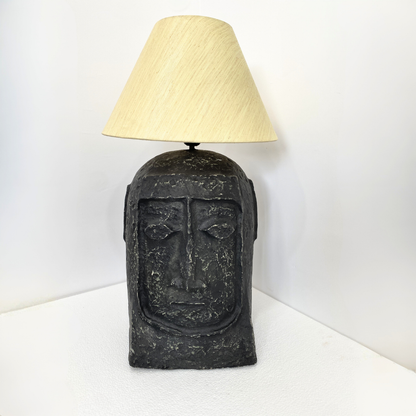 Modern Artistic Face Table Lamp with Fabric Shade