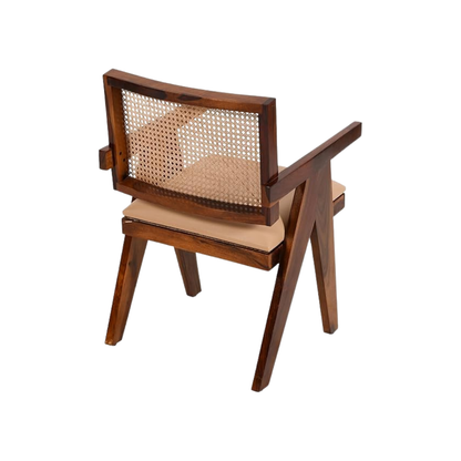 Mango Wood Cane Arm Chair
