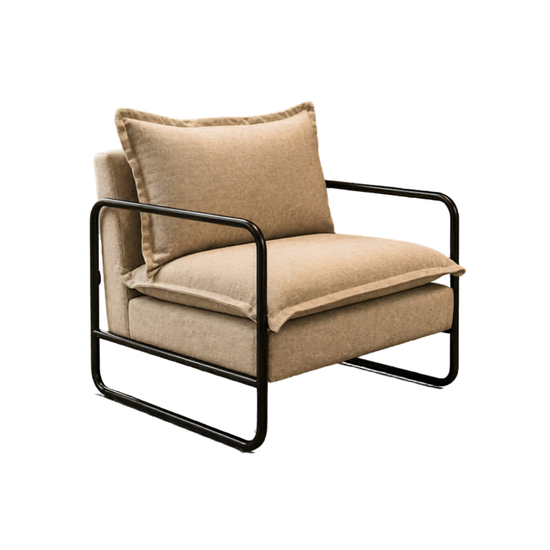 Finn Modern Textured Fabric Accent Chair
