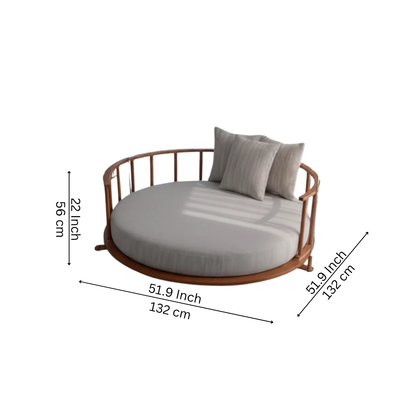Round Wooden Hanging Swing