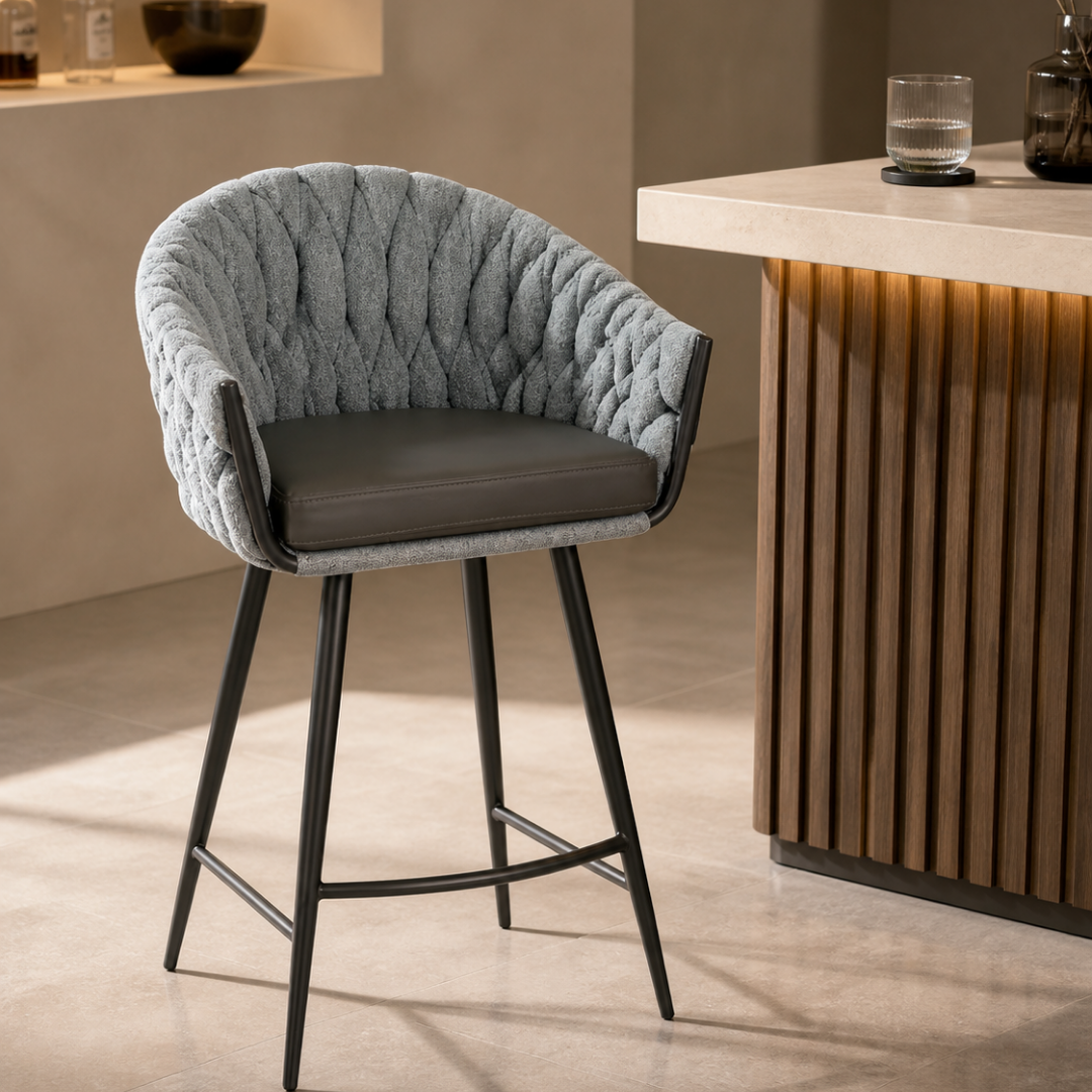 Braided Matisse Contemporary Counter Stools