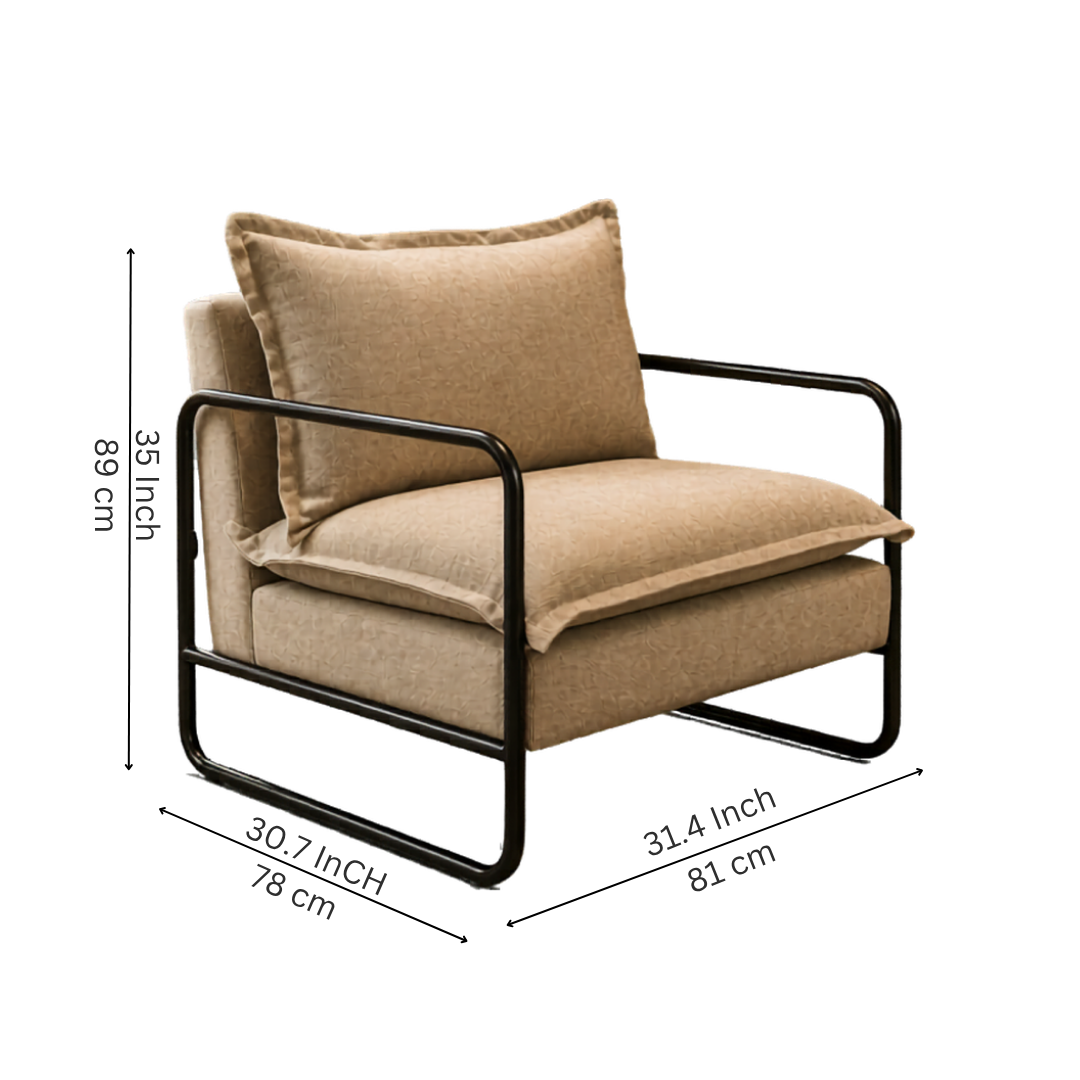 Finn Modern Textured Fabric Accent Chair