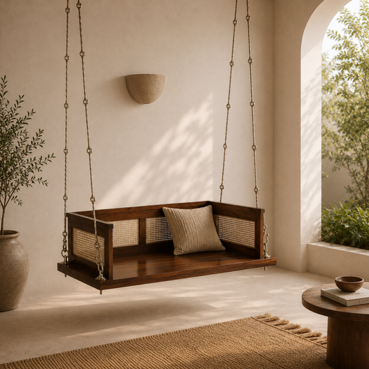 Noor Modern Wooden Hanging Jhula