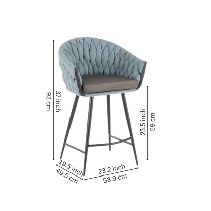 Braided Matisse Contemporary Counter Stools
